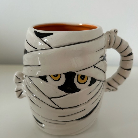 🖤🧡New Mummy Halloween Ceramic Mug/Shelly Comiskey By Transpac - Picture 1 of 7